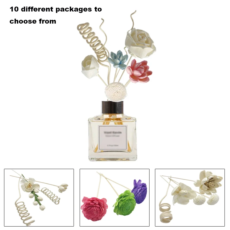 Home Fragrance Aroma Set - Bunga buatan tongkat rotan Set tanpa