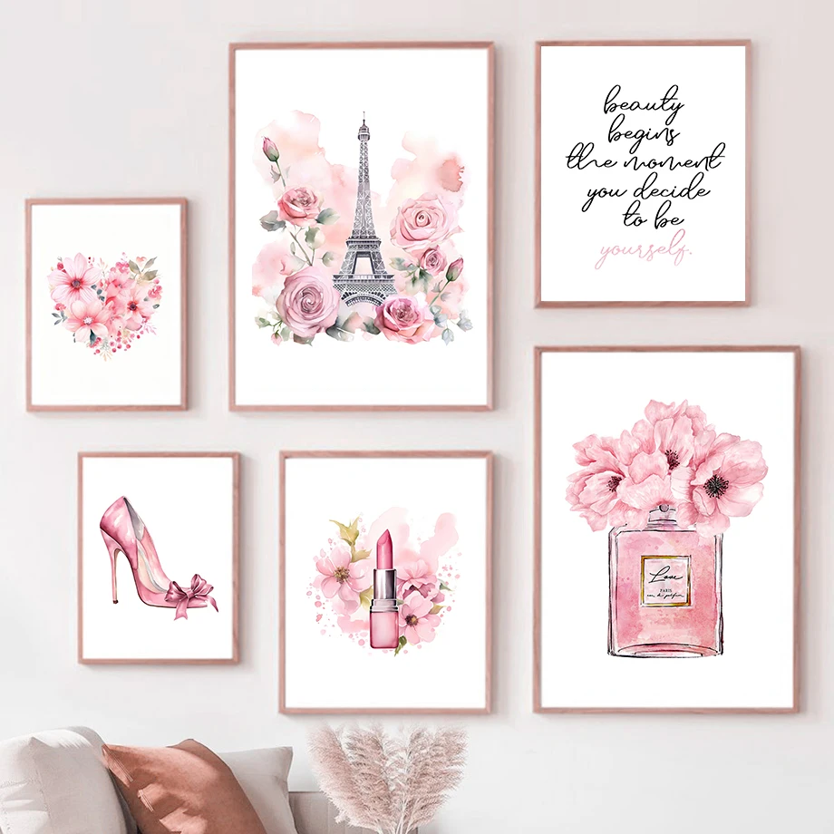 Poster Seni Mode Paris Lukisan - Home Fragrance Bottle ulasan dan harga