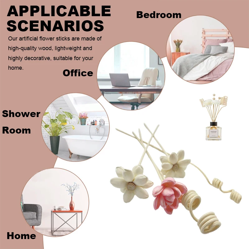 Bunga buatan tongkat rotan Set - Home Fragrance Aroma Set ulasan dan harga